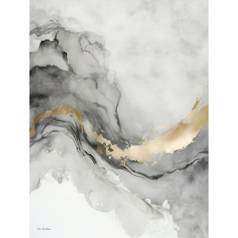 «Grey Art Marble I» sur toile par Seven Trees, H 36 po x l 24 po x P 1,25 po