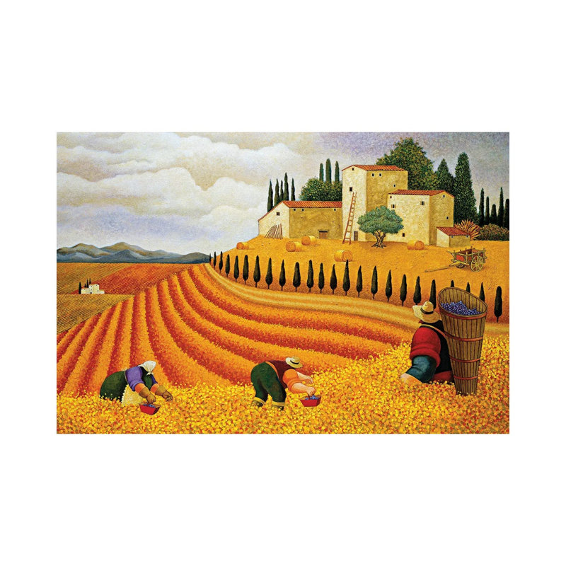 Village Harvest 1 Piece Wrapped Canvas Painting, 20.32 cm H x 30.48 cm W