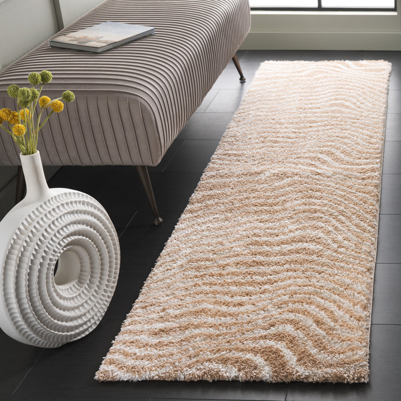 Kadeejah Tahoe Shag Performance Abstract Rug, Runner 2' x 8'