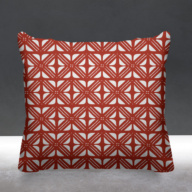 Housse de coussin d'extérieur carré et insert, Rouge, 17 po x 17 po, Carré