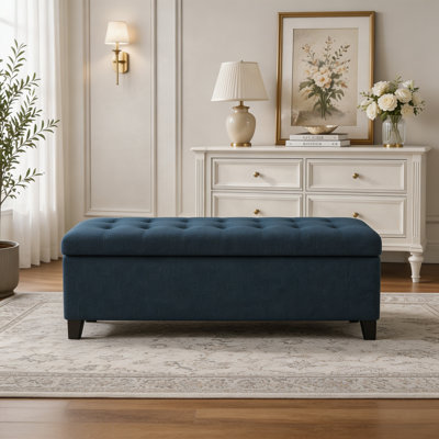 Upholstered Storage Ottoman Bench