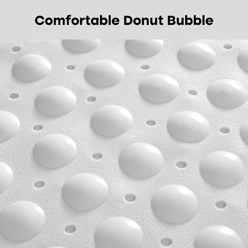 Corner Shower Mat Non Slip - 21 X 21 Inches Corner Shower Mats For Inside Shower, Non Slip Triangle Shower Mat, Corner Shower Stall Mat With Suction Cups, Machine Washable, White