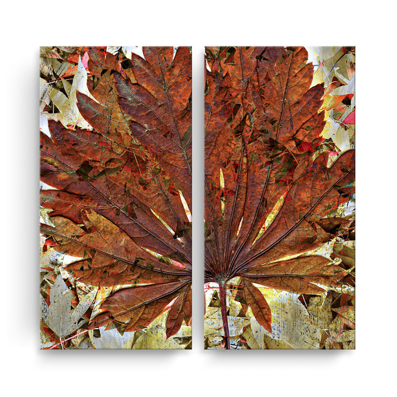 « Fall Ink VII », ensemble de 2 impressions sur toiles tendues, H 20 po x l 12 po x P 1,5 po
