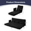 Ensemble de canapé-lit convertible 1 + 3 pièces - inclinable et modulaire avec dossiers réglables à 6 positions, tissu capitonné et poches de rangement - solution de salon peu encombrante-469711776