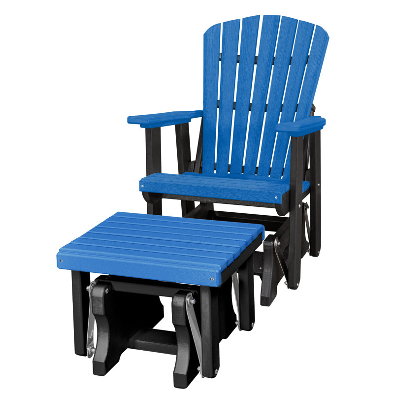 Chaise d'extérieur Campball, Bleu et noir