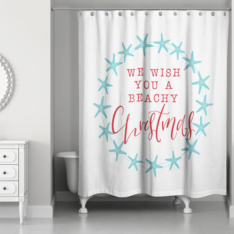 Allyssa Starfish Wreath Single Shower Curtain