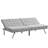 Grey Futon Couch Bed, Ergonomic With Wood Frame, Stainless Leg, 33.65In Wide Bed And Components, Multifunctional Application Instance, User-, Easy To Put Together, Stable & Dependable Design-143224439