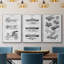 Vol industriel, reproduction sur toile 3 pièces-91891743-91891737