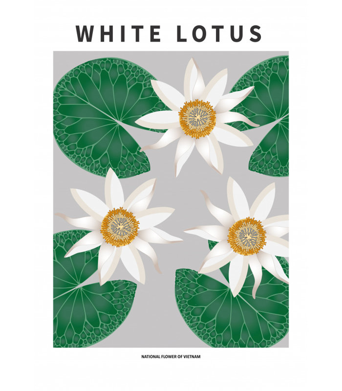 «White Lotus», art mural texturé encadré, Noir, H 14 po x l 10 po