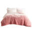 Couette en fausse fourrure douce rose poudré pour lit simple/twin XL - Ombré, rose poudré chaud, chaude, confortable, douce, lavable à la machine
