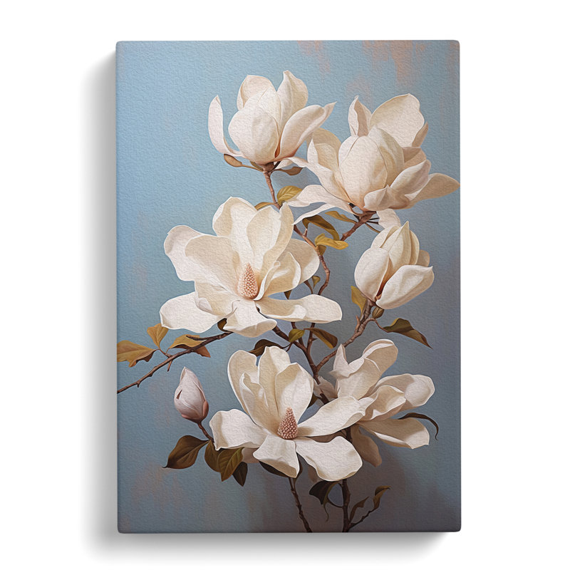 Magnolia Flower Romanticism Art No.2 - No Frame Print, 60cm H x 40cm W x 3cm D