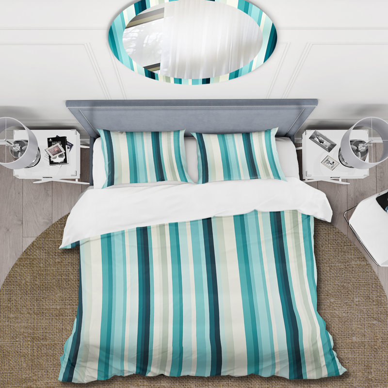Literie à rayures Zen Tranquility, Housse de couette pour très grand lit et 2 très