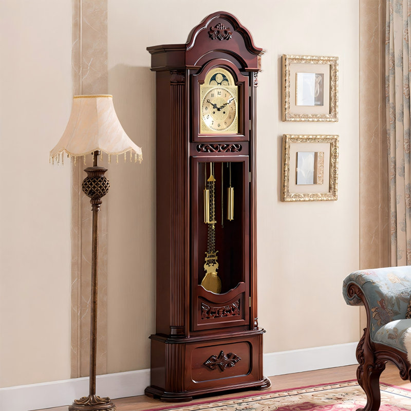 82.68 in. H Copper and Glass Grandfather Clock
