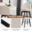 Tabouret de bar rembourré de style Mid-Century 29,5 po Jurany