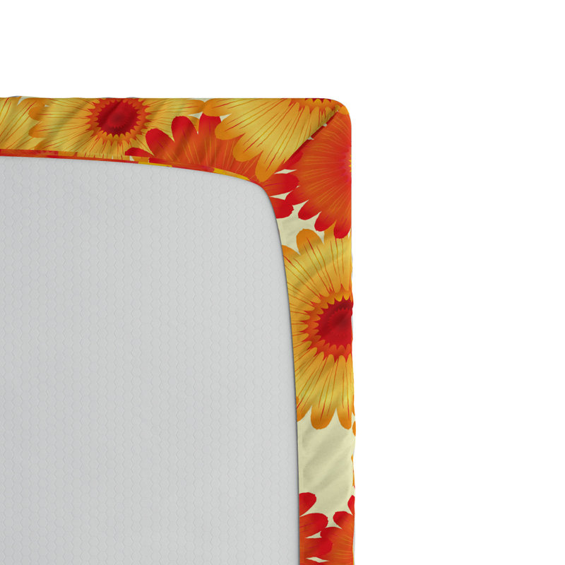 Microfiber Floral Fitted Sheet, Full Fitted Sheet