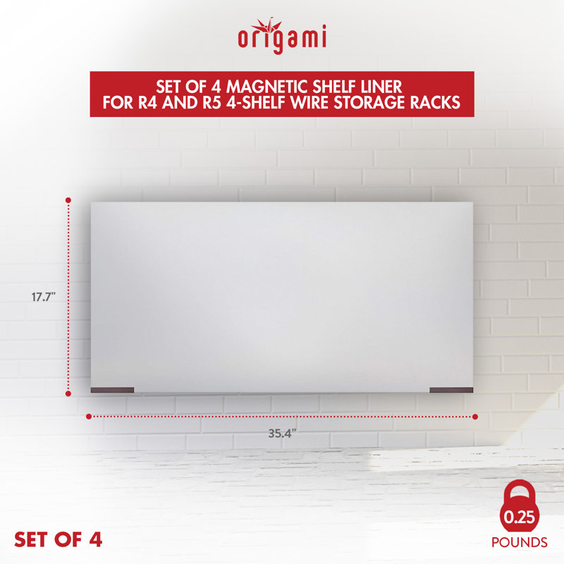 Ensemble de 8 tablettes en fil métallique Origami pour supports de rangement des séries R4 et R5