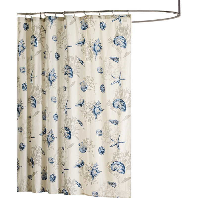 Rideau de douche simple en coton Bayside