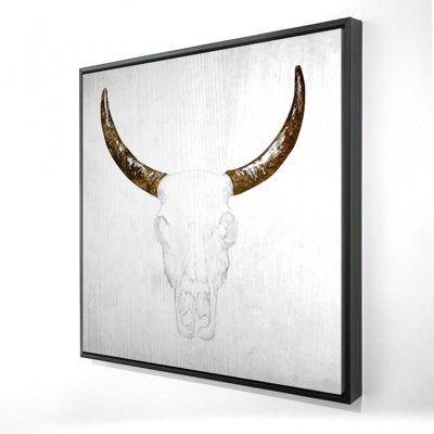 «Bull Skull with Brown Horns»