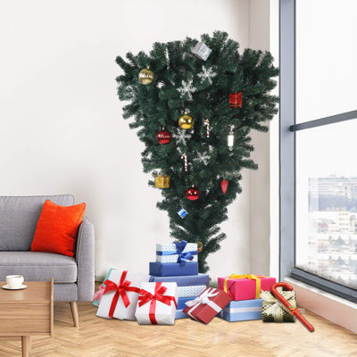 6' H Upside Down Green Pine Cashmere Christmas Tree -  The Holiday AisleÂ®, 5BF7B664B6634869B18946C1FA8CE5AC