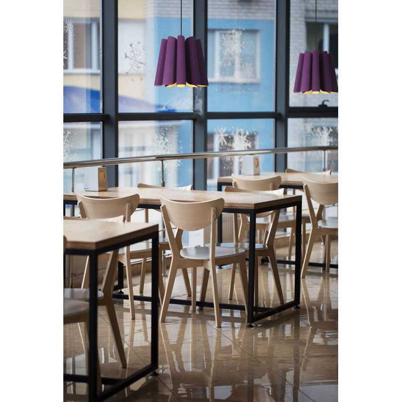 Lora Pendant, Violet, 11.8" H x 12.6" W x 12.6: D