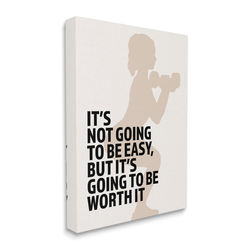 "Not Easy But Worth It", art mural sur toile par Victoria Barnes, H 48 po x l 36 po