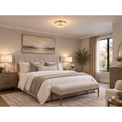 Modern LED Round Crystal Flush Mount 