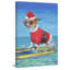 Santa on the Water 1 Piece Wrapped Canvas Painting-1495569442