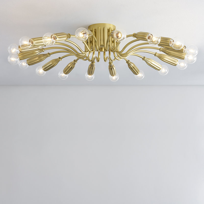 Plafonnier semi-encastré 18 lumières Barney