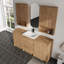 Meuble-lavabo double autoportant avec plateau de meuble-lavabo en résine et rangement mural pour salle de bain 24 po Vowar-129034431