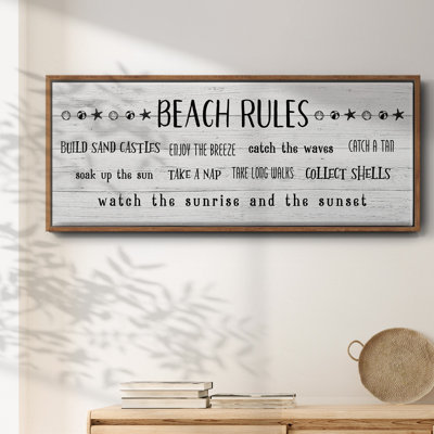 Rules of the Beach- Framed Canvas