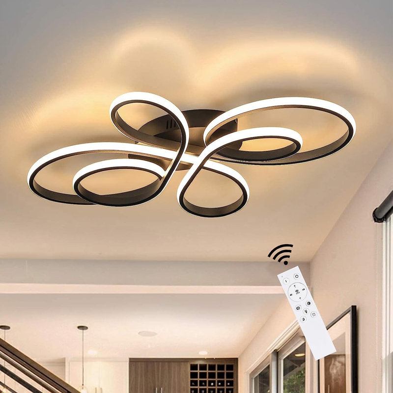Arrietty LED Semi Flush Mount, Black, Black