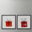 Chatman Chatman Red Gift Boxes - 2 Piece Single Picture Frame Painting-1703491150