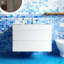 Meuble-lavabo flottant blanc mural - 1 pièce, lavabo blanc (sans bonde / robinet), pré-assemblé