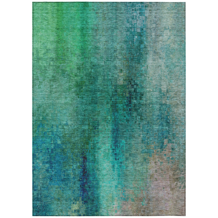 Machine Washable Indoor/Outdoor Kaczor ACN2241 Abstract Rug