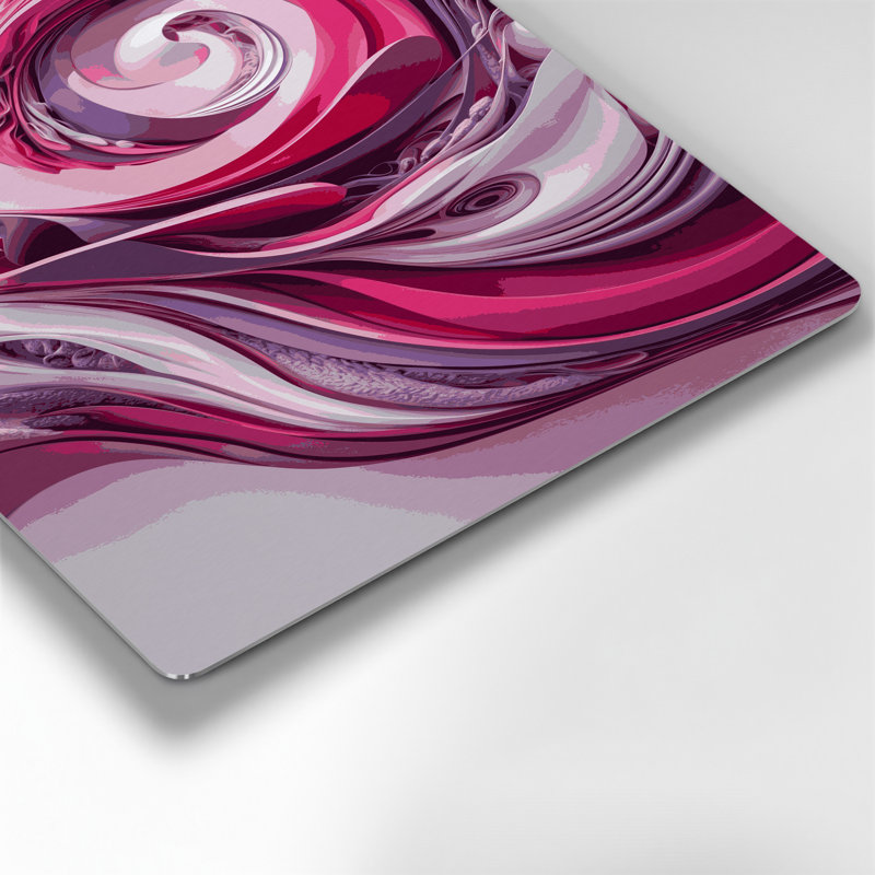 «Biomorphic Abstraction 56», art mural en métal rose, H 12 po x l 18 po