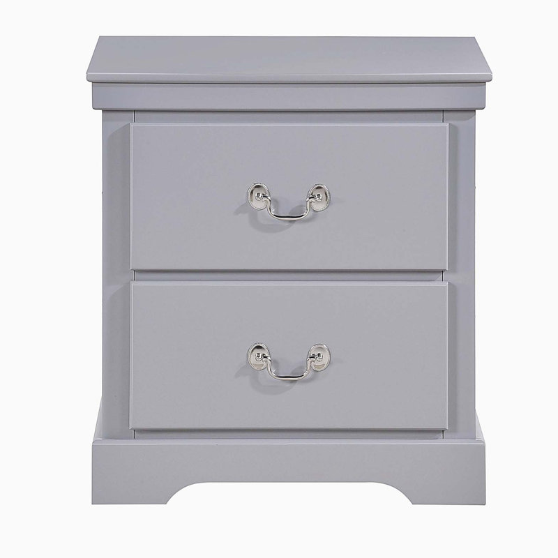 Table de chevet en bois 1pc, Gris