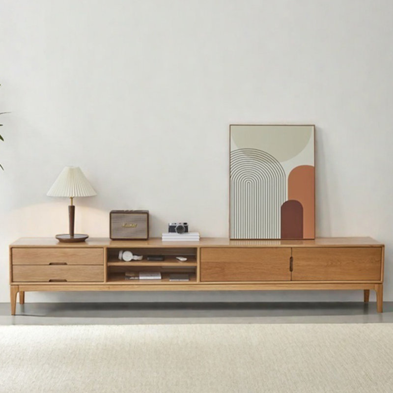 Meuble télé en bois massif, 94.48"