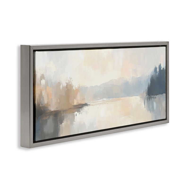 Cadre flottant Pulse Of Nature, design par Irena Orlov, H 14 po x l 31 po, Cadre flottant gris lustré
