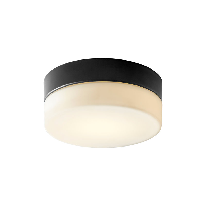 Plafonnier encastré 1 lumière Amaranthe, Noir, H 3 po x l 7,25 po x P 7,25 po