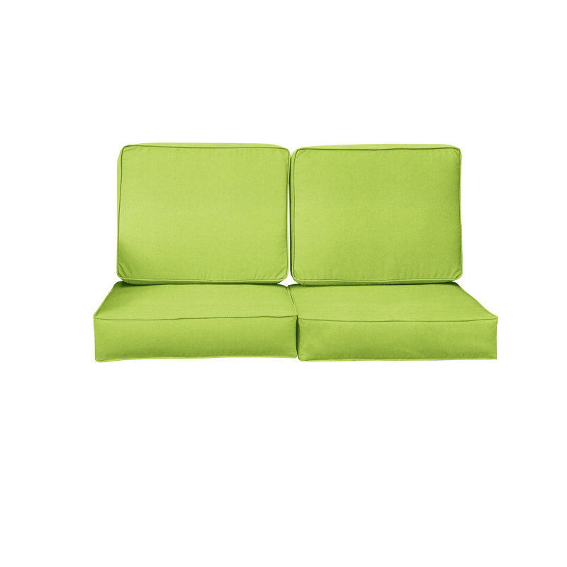Outdoor 5'' Loveseat Seat / Back Cushion, Canvas Macaw Sunbrella® Canvas