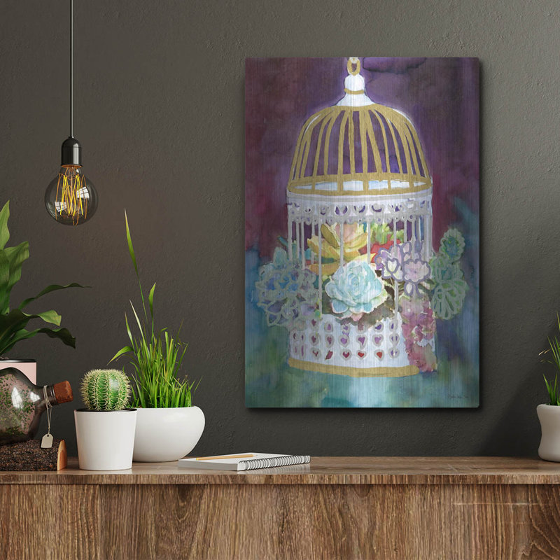 «Succulent Bird House» par Stellar Design Studio, H 16 po x l 12 po
