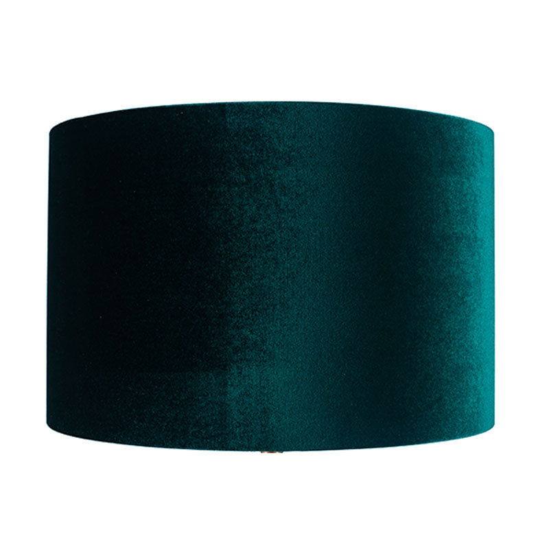 Aimon 16cm H Velvet Drum Lamp Shade ( Screw On ), Forest green