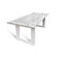 Zearing Solid Wood Top Metal Base Dining Table