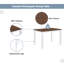 Ensemble de salle à manger 5 pièces Rustic Minimalist-2140977690-2140977688