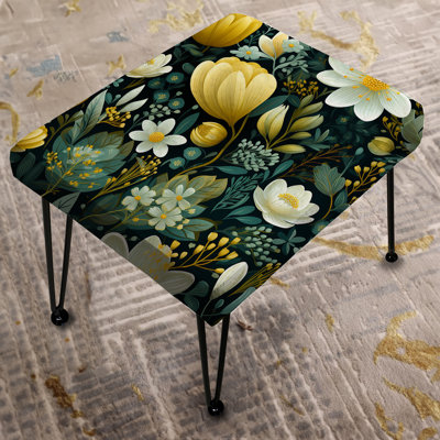 Botanical Bliss Boho Pattern II - Botanical Rectangle Ottoman