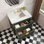 Ensemble de meuble-lavabo autoportant vert 36 po entièrement assemblé avec structure en bois massif et plateau en marbre d'ingénierie-1376968059-1376968056