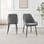 Aminata Veneer & Metal Round Dining Table With Ophelia Fabric Chairs - Modern Statement Design-1718514397-1718514398