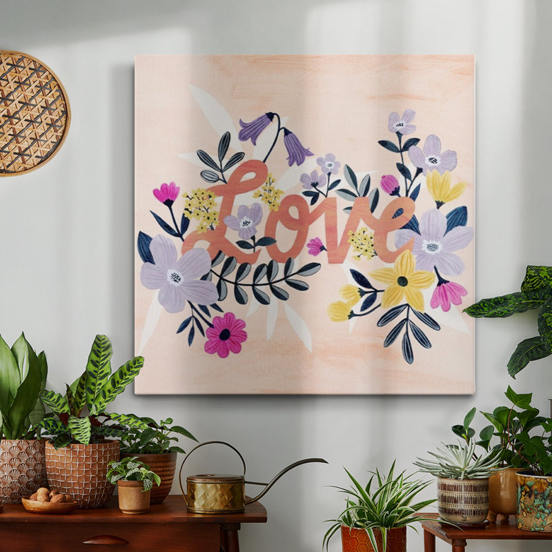 Toile tendue Bloomin 'Love I-Premium Gallery - prête à être accrochée
