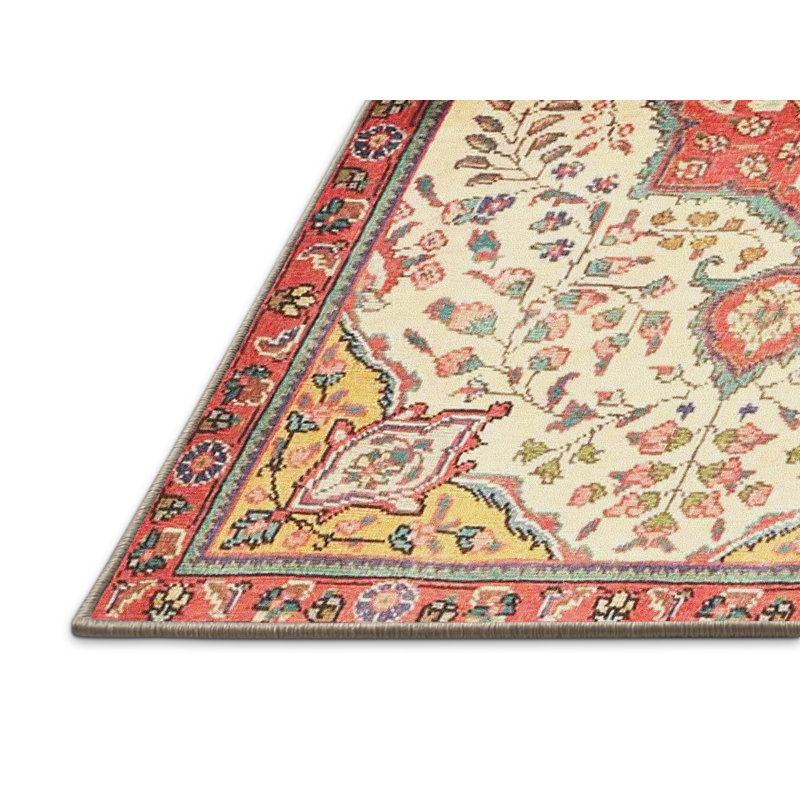 Tapis oriental beige / rouge, Rectangle 7 pi x 10 pi