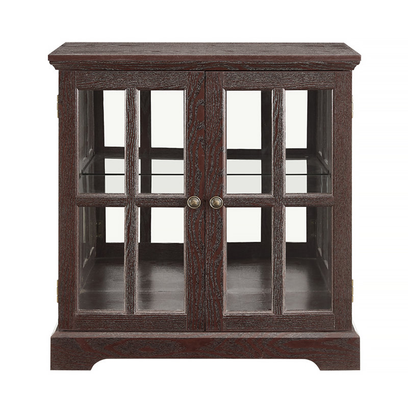 Vitrine à DEL de style rétro avec tablettes réglables et fermeture magnétique, idéale pour mettre en valeur de précieux trésors dans n'importe quelle pièce
